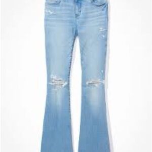 American Eagle Outfitters Light Blue Denim Jeans low rise flare